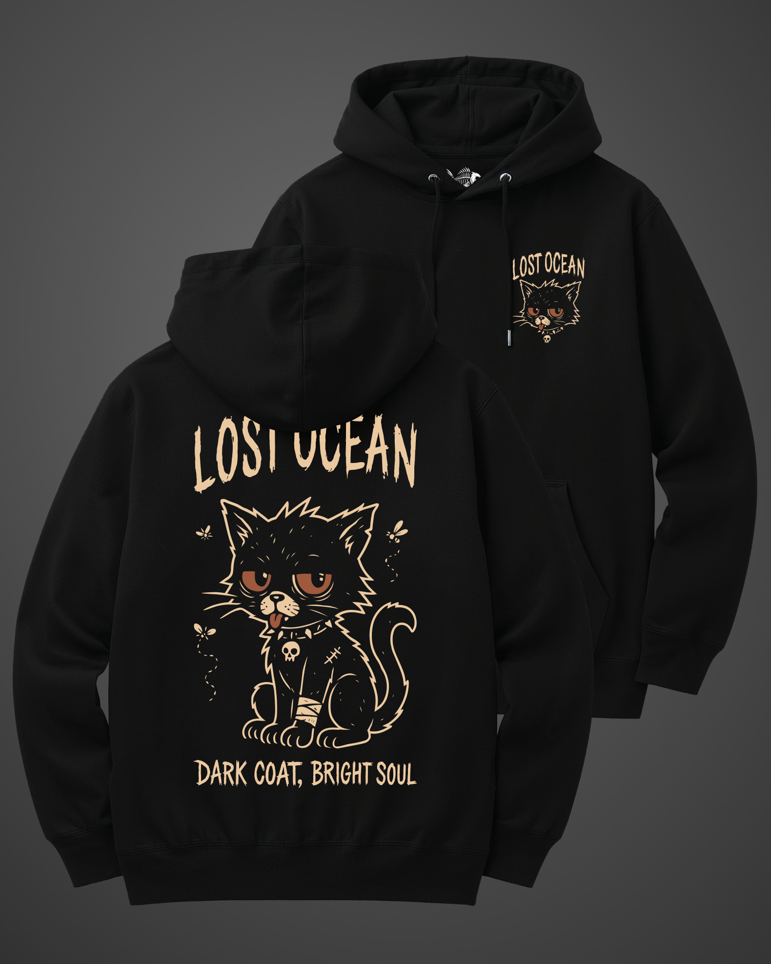 Dark Coat, Bright Soul Hoodie